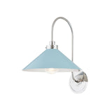 Clivedon Wall Sconce by Mark D. Sikes LIGHTING - sconce Hudson Valley Lighting Polished Nickel Blue Bird