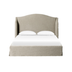 Mary Slipcover Bed 13 - FURNITURE - bed Four Hands Queen Broadway Stone