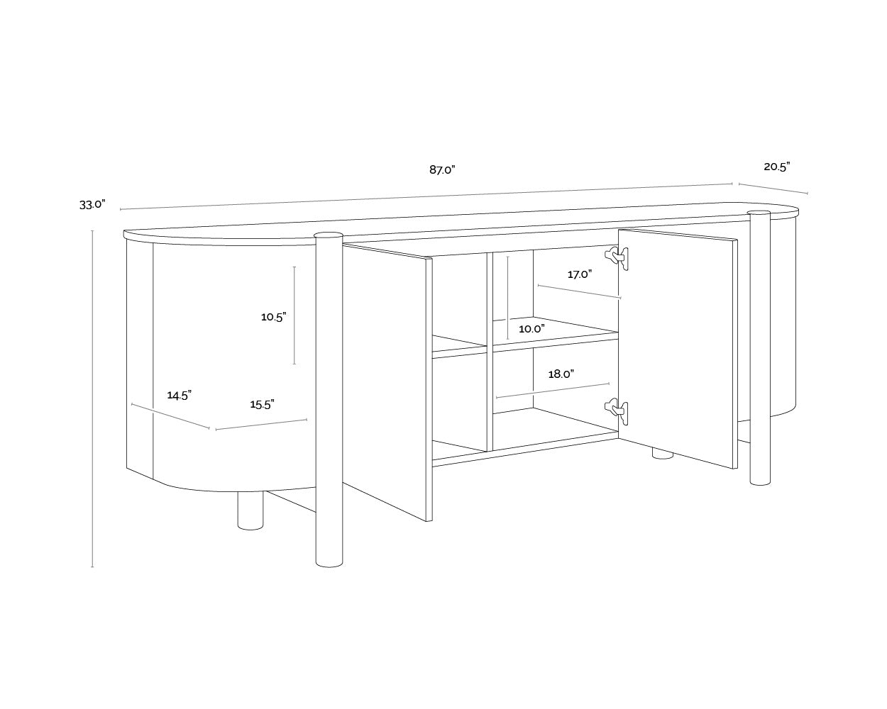 Bania Sideboard FURNITURE - sideboard Sunpan