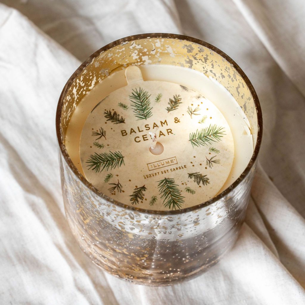 Metallic Finish Candle - Balsam & Cedar CHRISTMAS 2024 Illume (DYA)