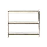 Kyren Small Console Table Console Tables Four Hands Antique Brass