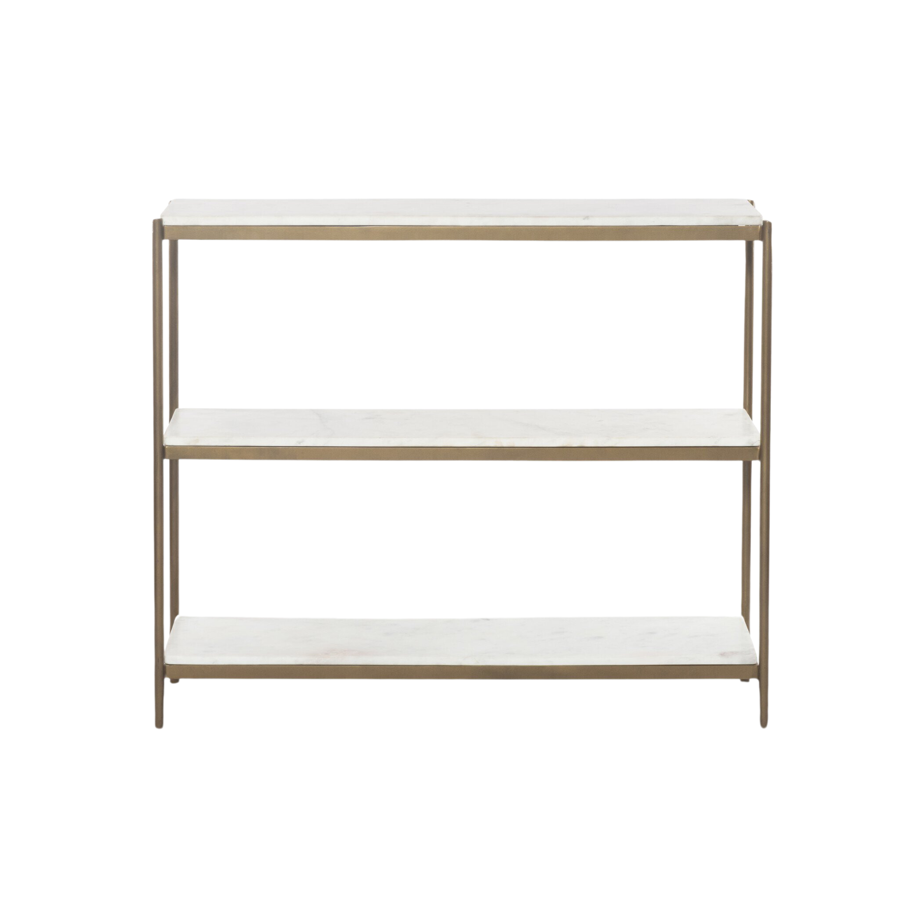 Kyren Small Console Table Console Tables Four Hands Antique Brass