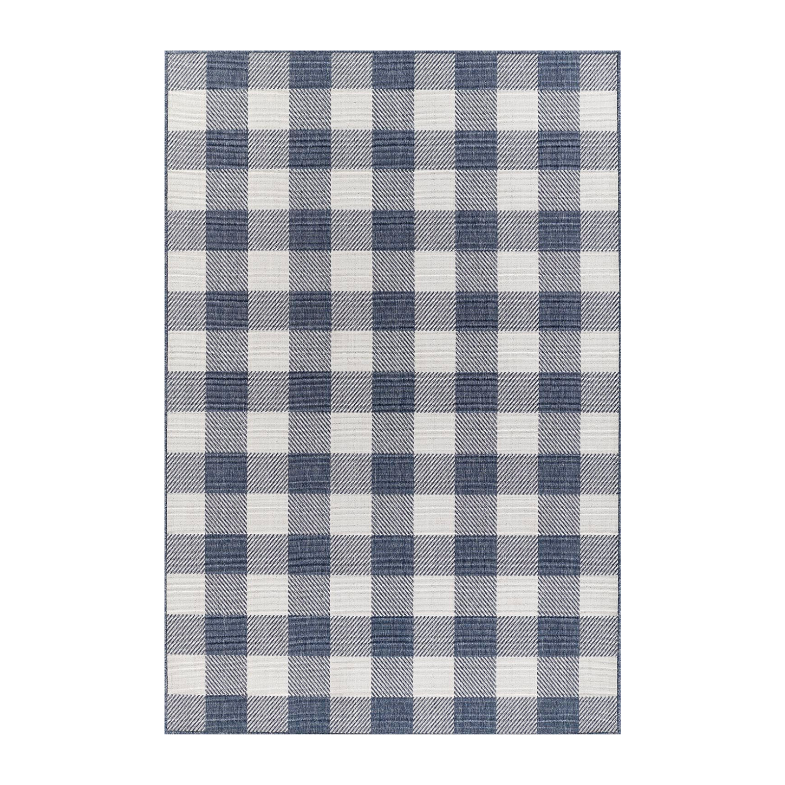 Braemar Plaid Denim Outdoor Rug 5-Rugs - indoor/outdoor Momeni