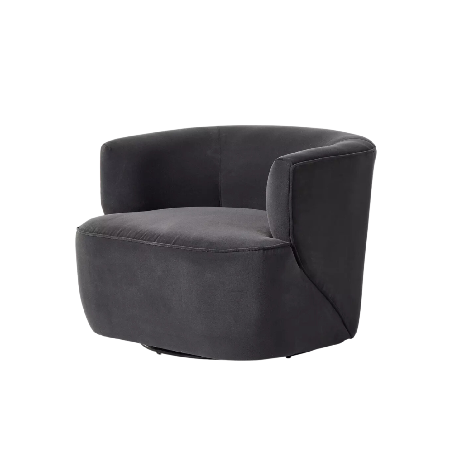 Mila Swivel Chair Four Hands Henry Charcoal