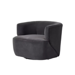 Mila Swivel Chair Four Hands Henry Charcoal