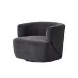 Mila Swivel Chair Four Hands Henry Charcoal