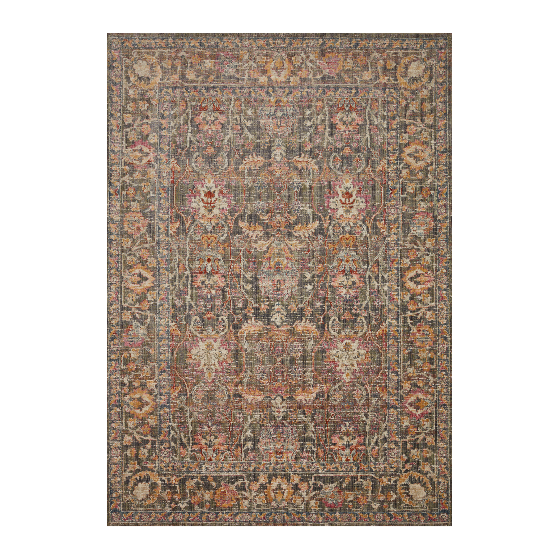 Chris Loves Julia x Loloi Rosemarie Stone / Multi Rug RUGS - patterned Loloi