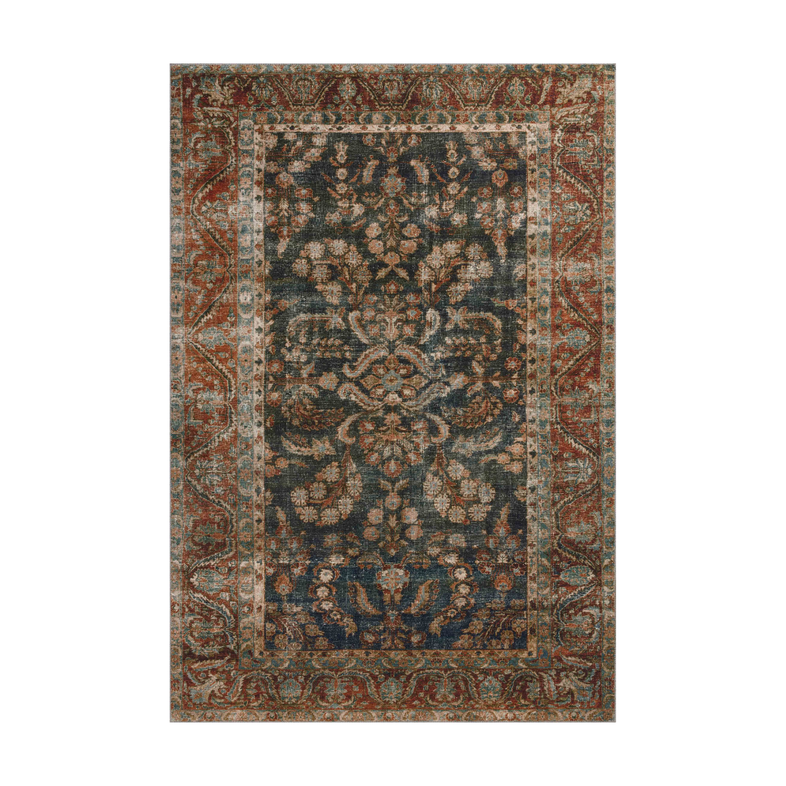 IN STORE - Loloi Jules Ocean / Spice Rug IN STORE - Rugs Loloi