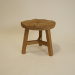 Wells Vintage Wooden Wheel Side Table 5-VINTAGE - stool Hauer Market