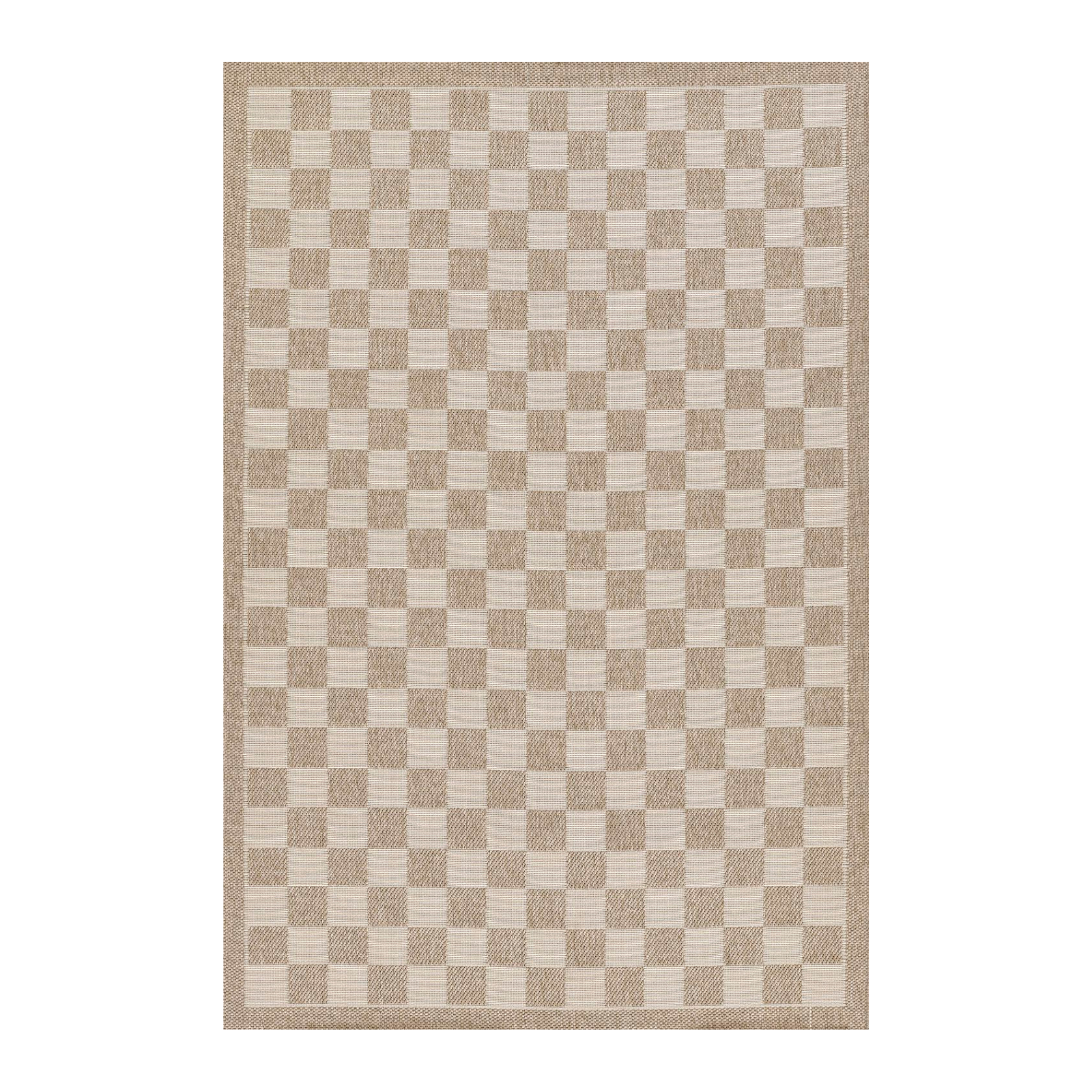 Sablebrook Taupe Checkered Rug 5-Rugs - indoor/outdoor Momeni
