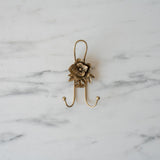 Flower Hook with Antique Gold Finish wall hook Vagabond Vintage (Faire) Style 2