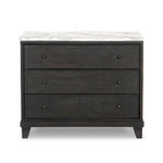 Odette Nightstand FURNITURE - nightstand Four Hands White Statuario Marble