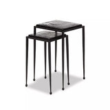 Drew Nesting Tables 5 - c - FURNITURE - accent table - metal Four Hands