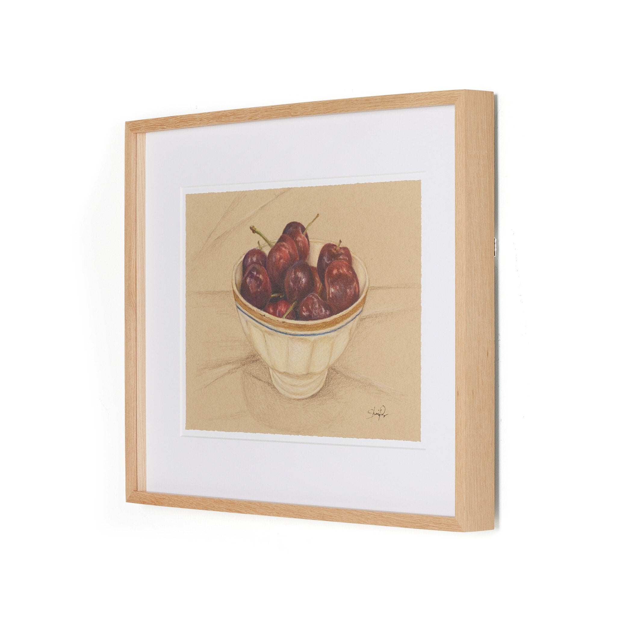 "Cherries II" by Shaina Page ARTWORK - framed print Four Hands