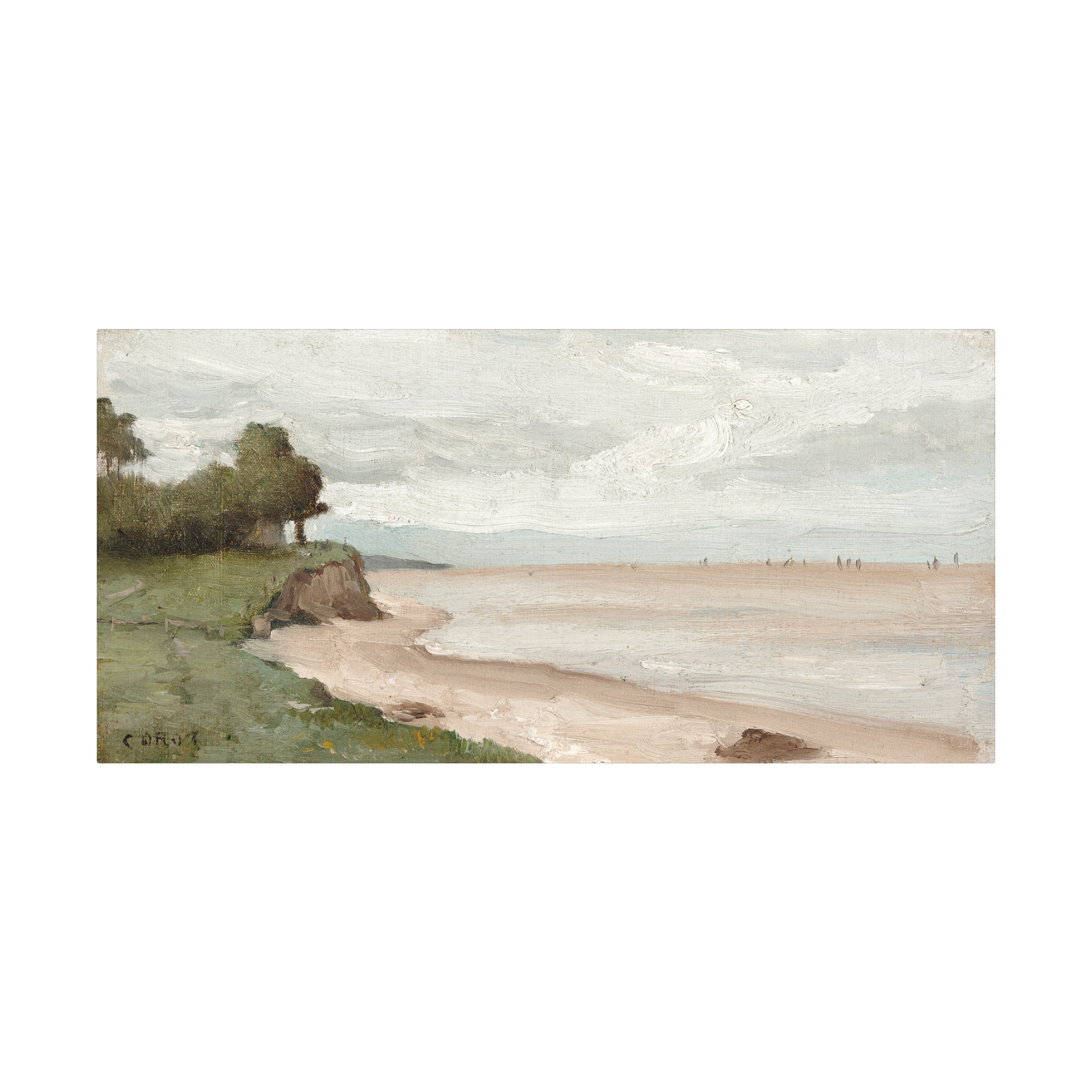 "Serene Shorline" Gallery Wrap Canvas ARTWORK - framed print Celadon Art
