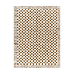 Floyd Camel Border Checkered Rug 0-RUGS - patterned Surya