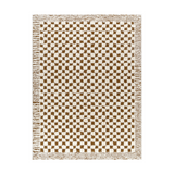 Floyd Camel Border Checkered Rug 0-RUGS - patterned Surya