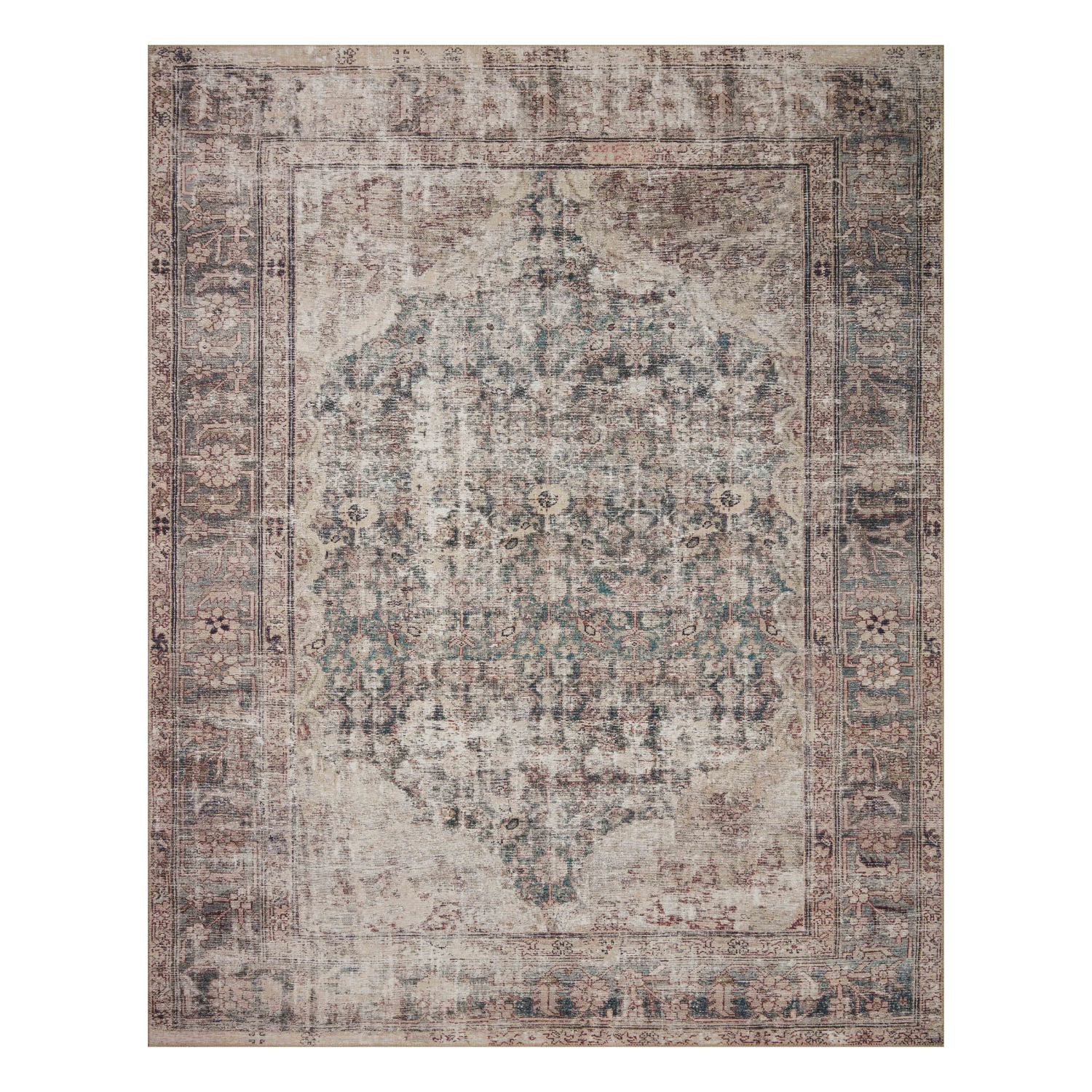 Amber Lewis x Loloi Georgie Lagoon / Beige Rug 0-patterned rugs Loloi