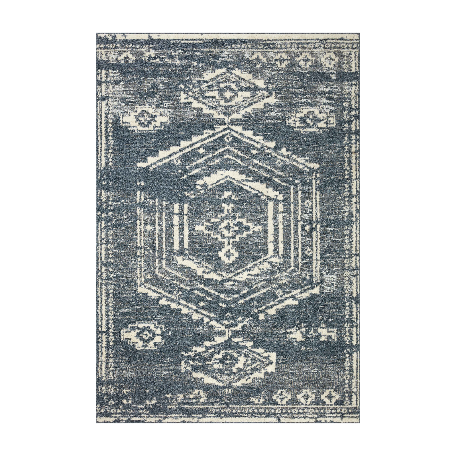 Magnolia Home by Joanna Gaines x Loloi Gigi Denim / Ivory Rug 0-RUGS-patterned Loloi