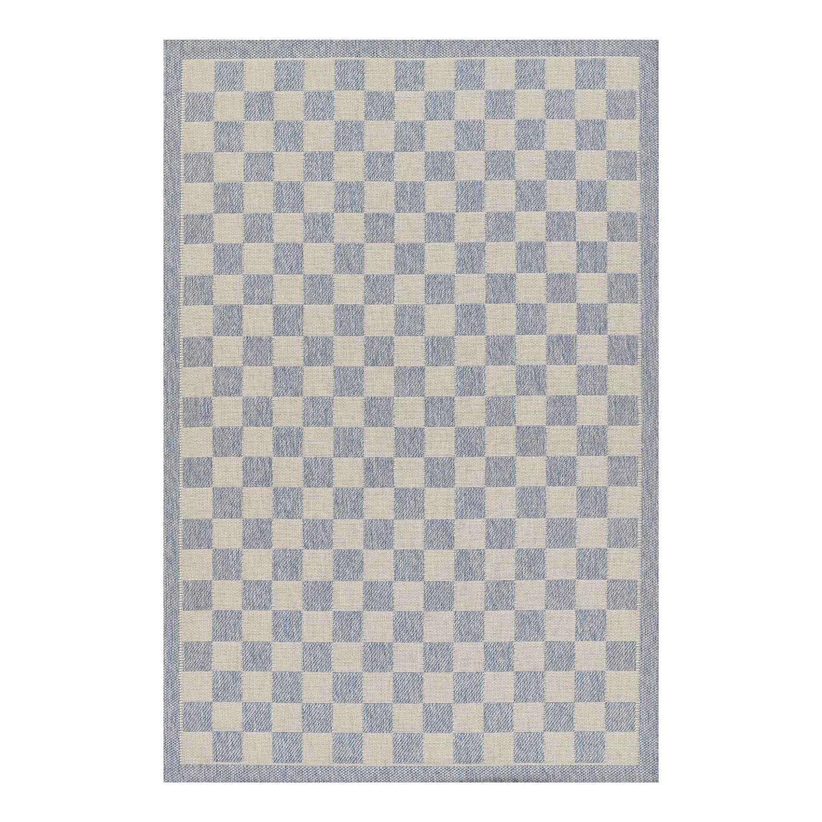 Sablebrook Blue Checkered Rug 5-Rugs - indoor/outdoor Momeni