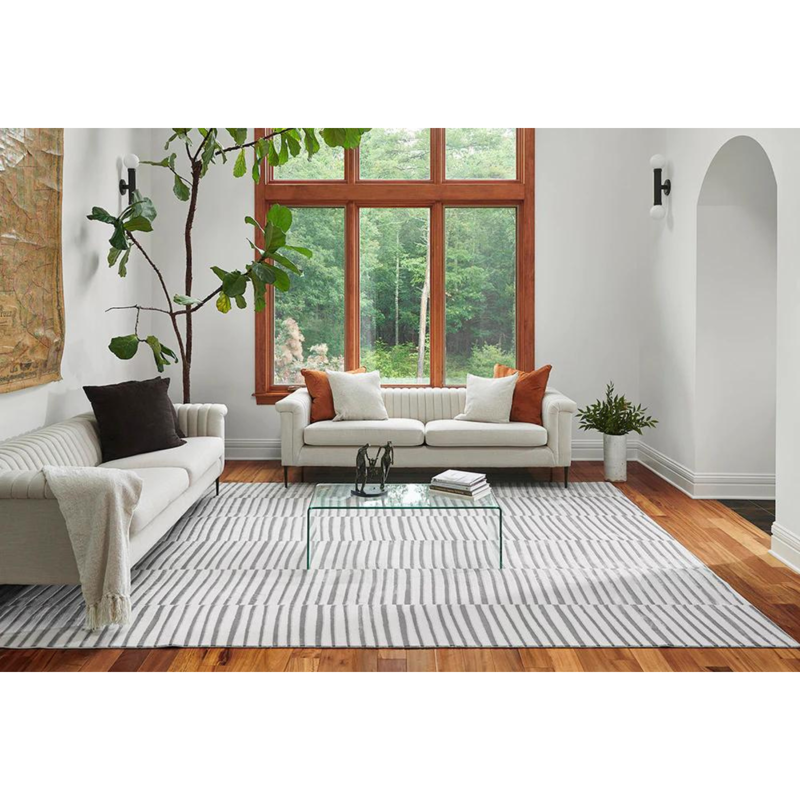 Xavier Grey Lines Rug 0-rugs-patterned Momeni