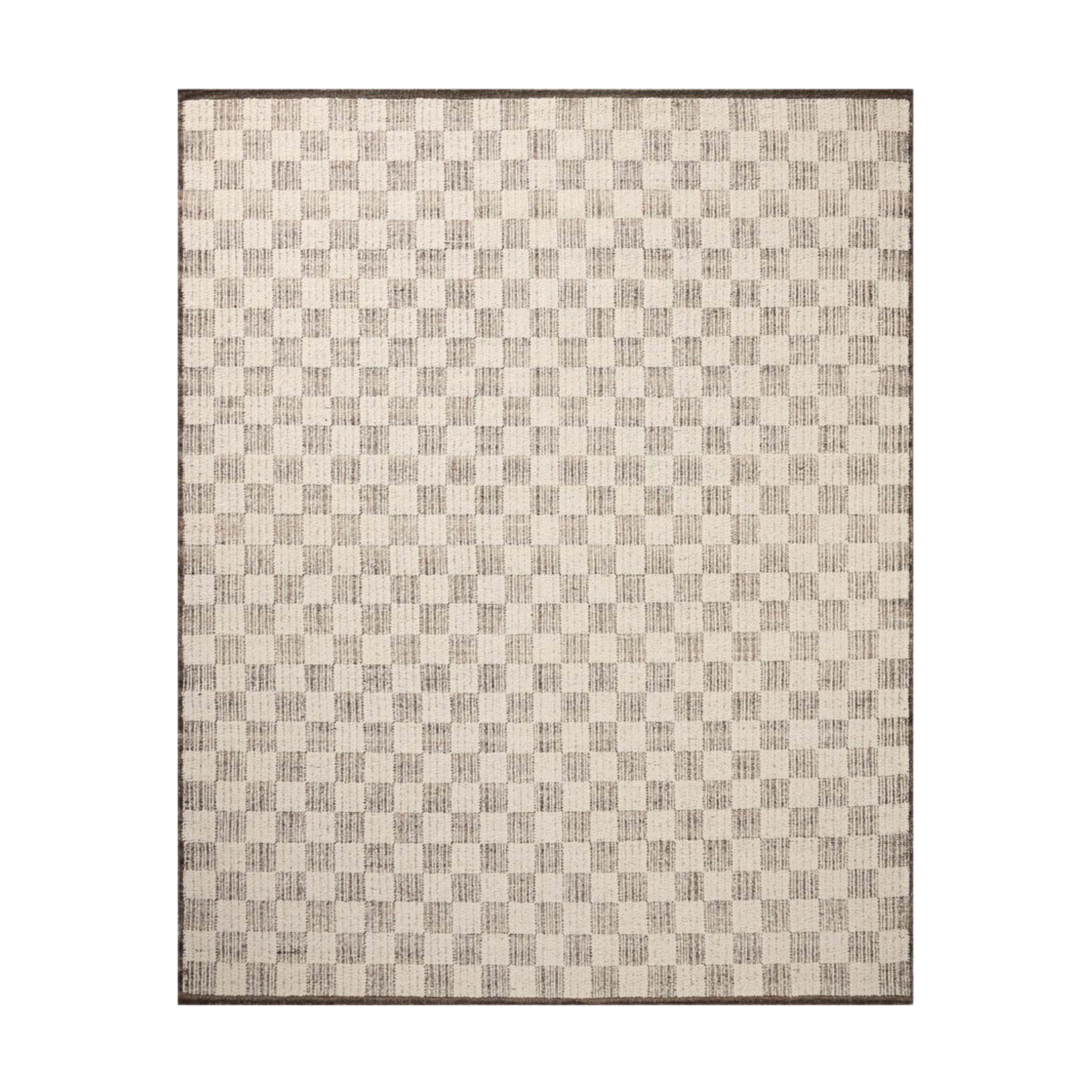 Brigette Romanek x Loloi Knox Ivory / Mocha Rug 1- RUGS - wool Loloi