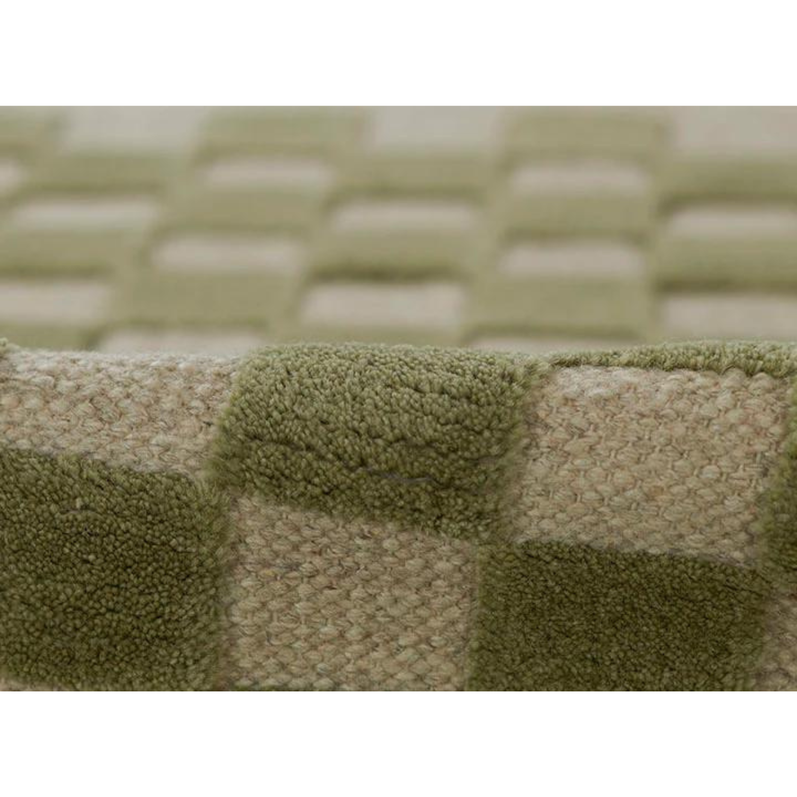 Willa Green Checkerboard Rug 0-rugs-wool Momeni