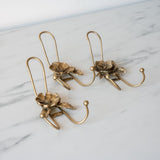 Flower Hook with Antique Gold Finish wall hook Vagabond Vintage (Faire)