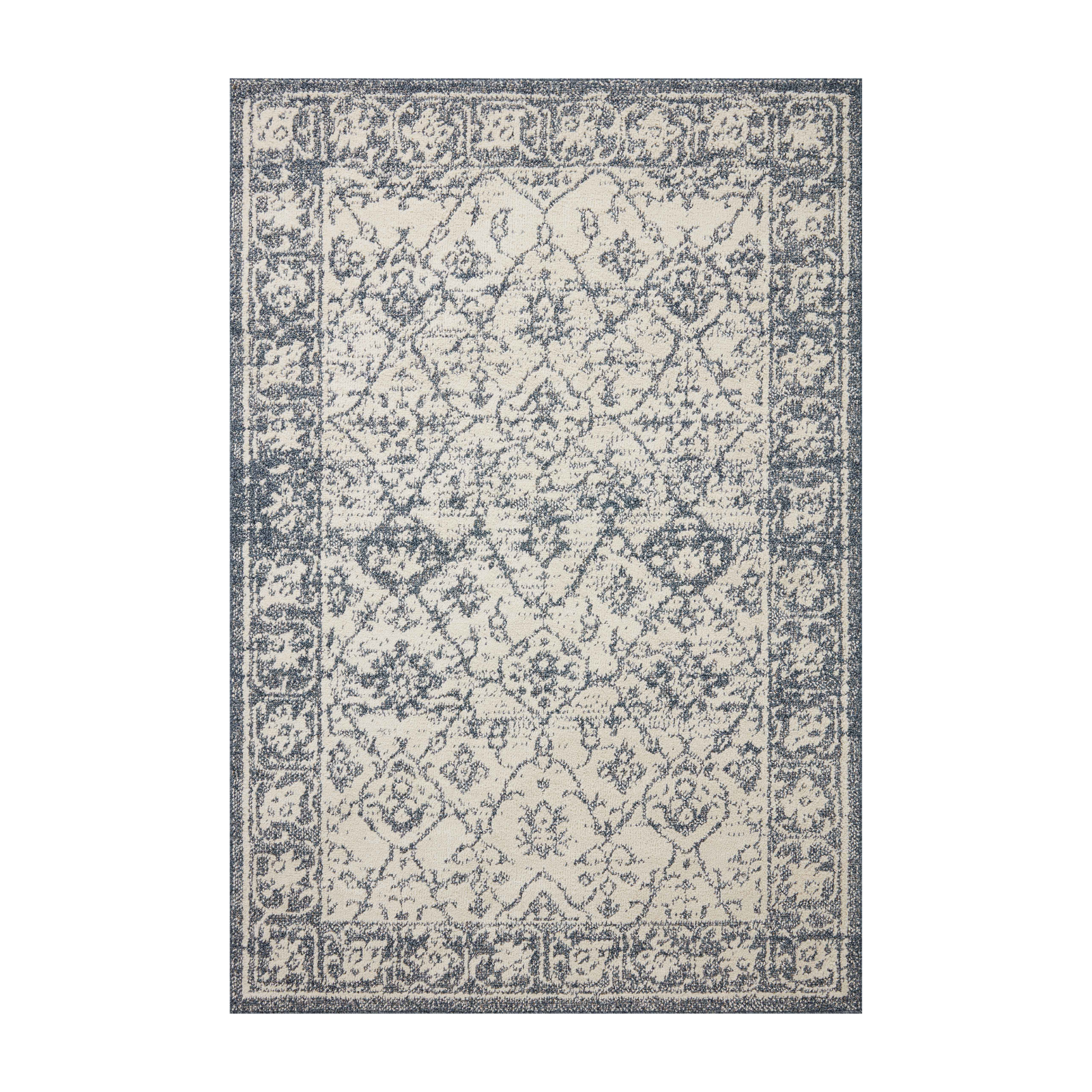 Magnolia Home by Joanna Gaines x Loloi Gigi Ivory / Blue Rug 0-RUGS-patterned Loloi