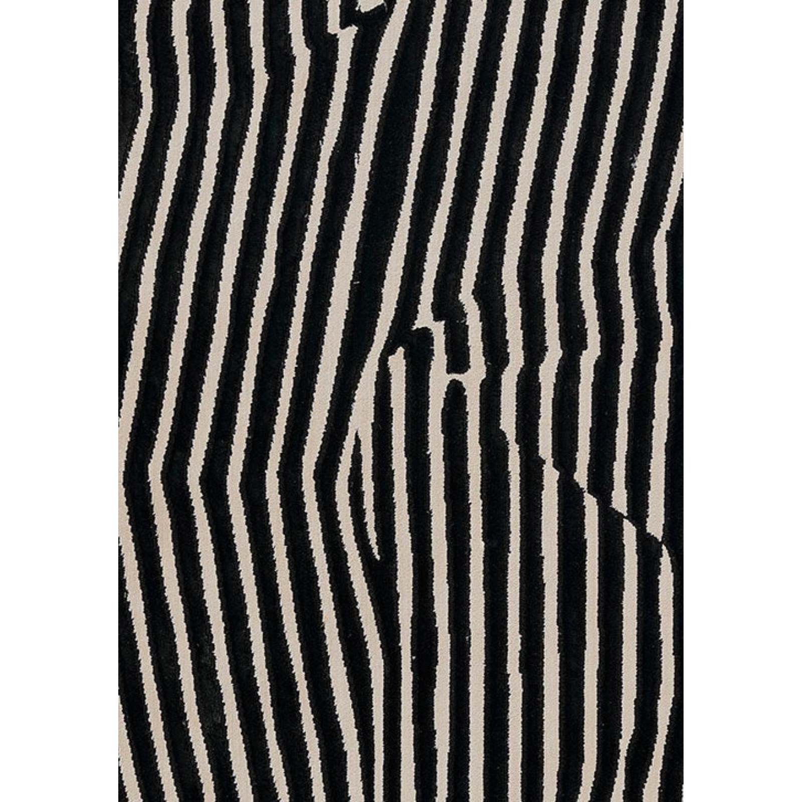 Xavier Black Waves Rug 0-rugs-patterned Momeni