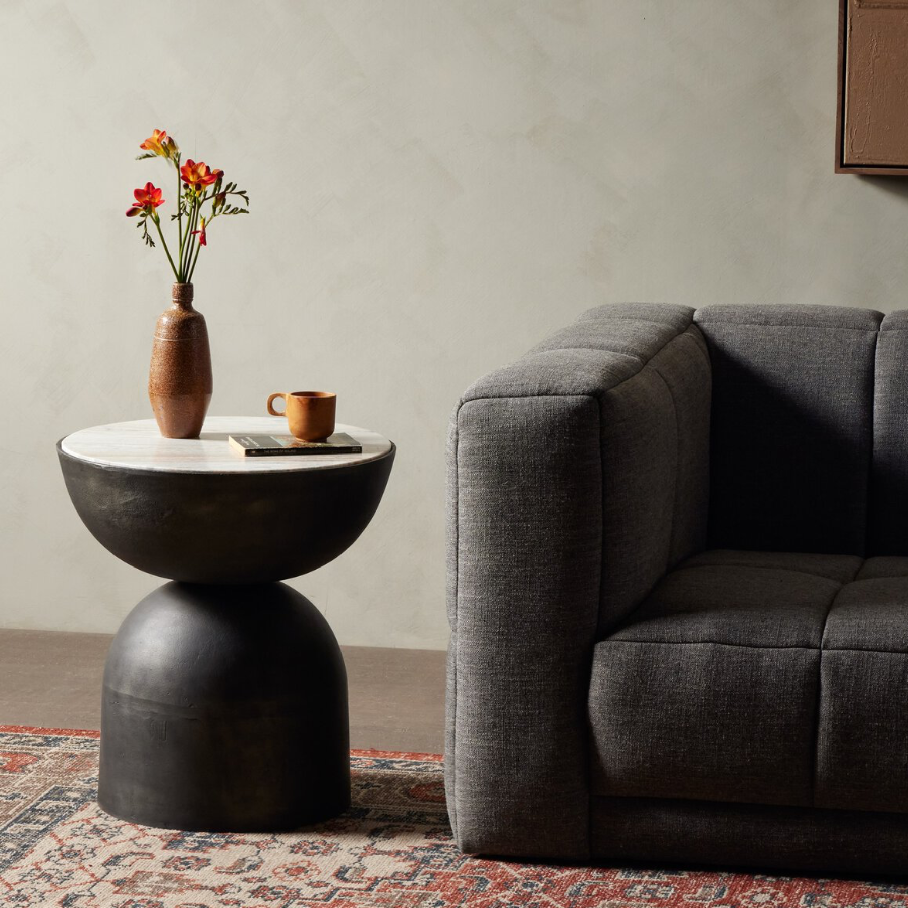 Corbett End Table - Taupe FURNITURE - accent table Four Hands