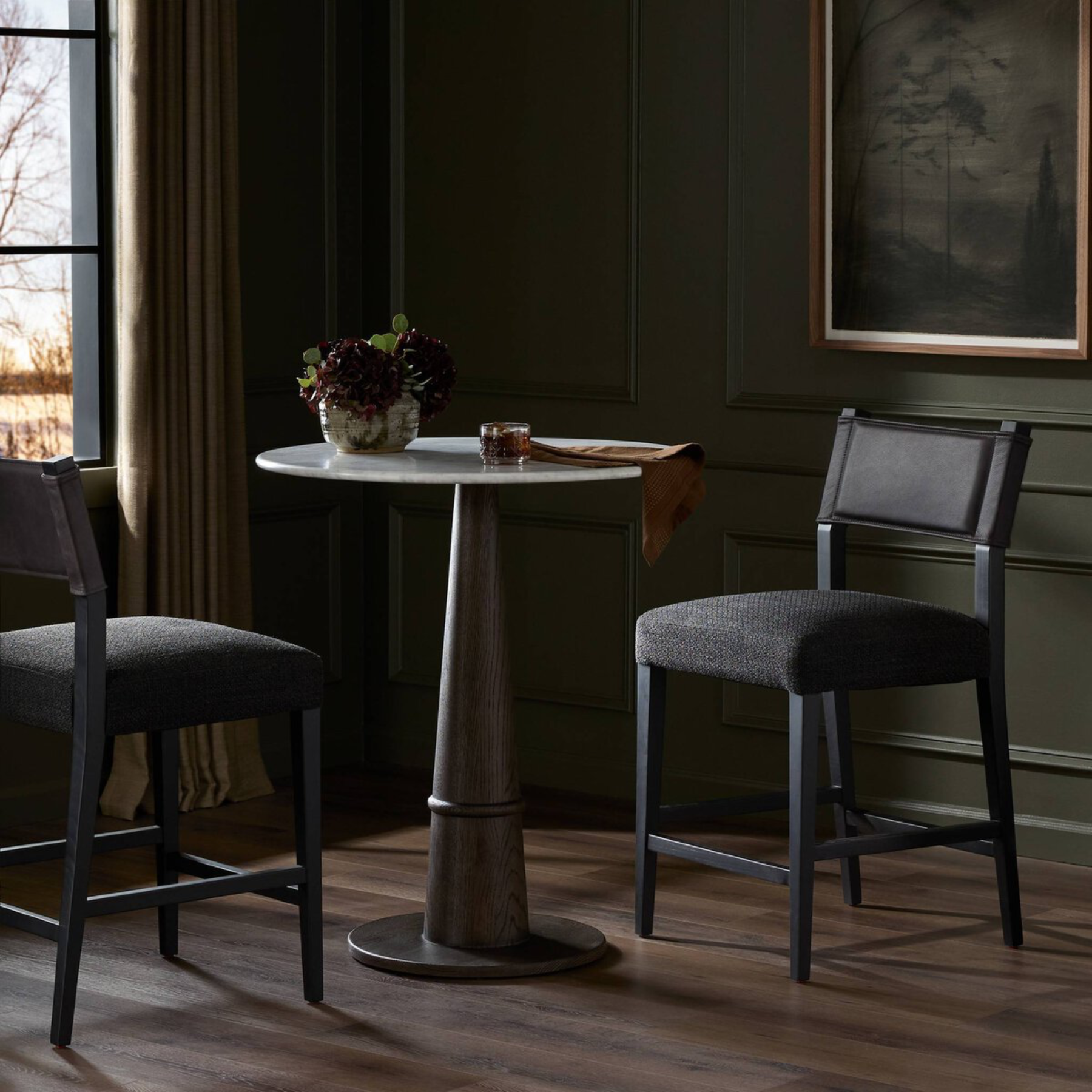 Ferris Bar Stool - Black 12 - a - FURNITURE - bar/counter stool Four Hands