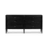 Toulouse 6 Drawer Dresser 16 - FURNITURE - dresser Four Hands Distressed Black