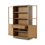 Marianne Panel and Glass Cabinet FURNITURE - Cabinet Four Hands