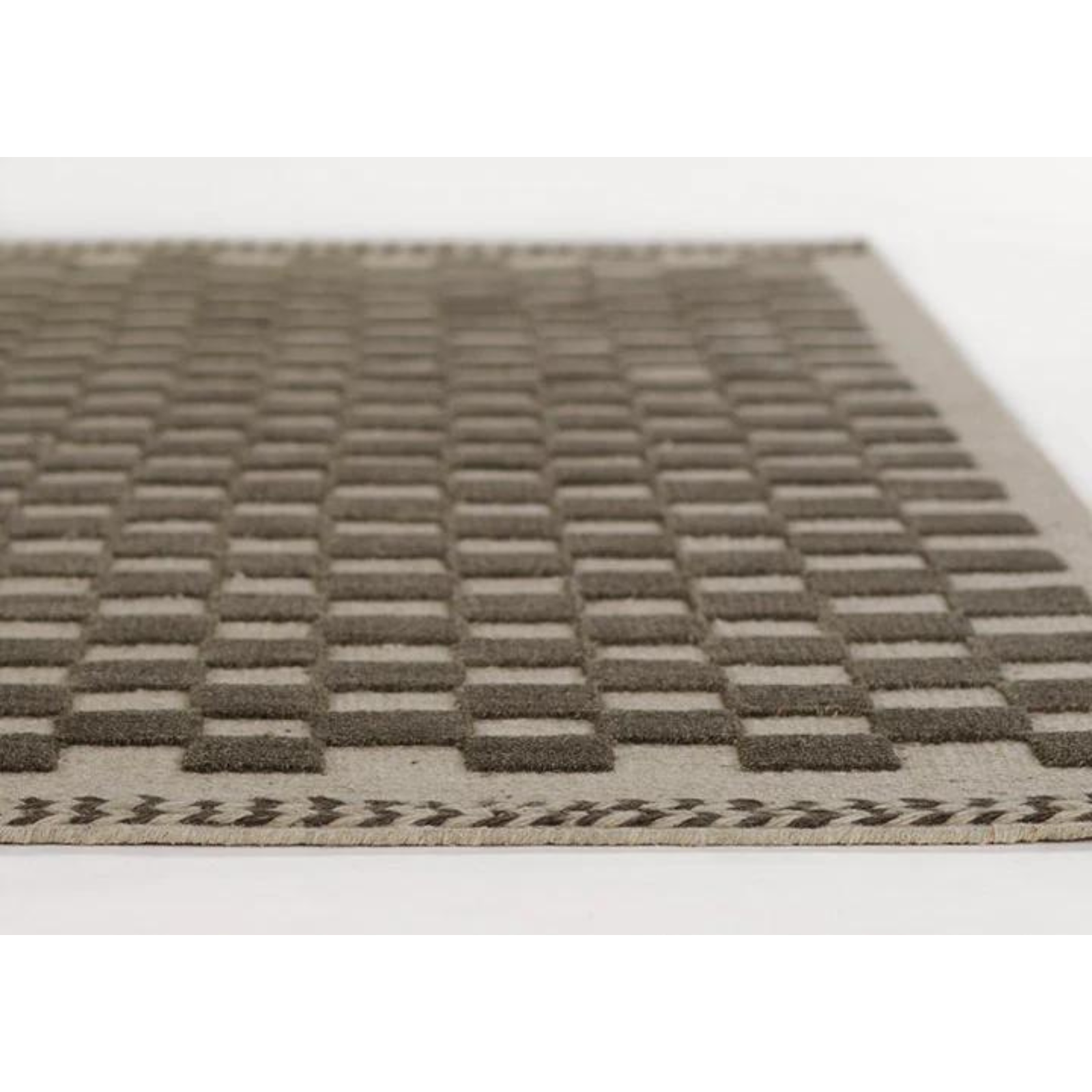 Willa Charcoal Checkerboard Rug 0-rugs-wool Momeni