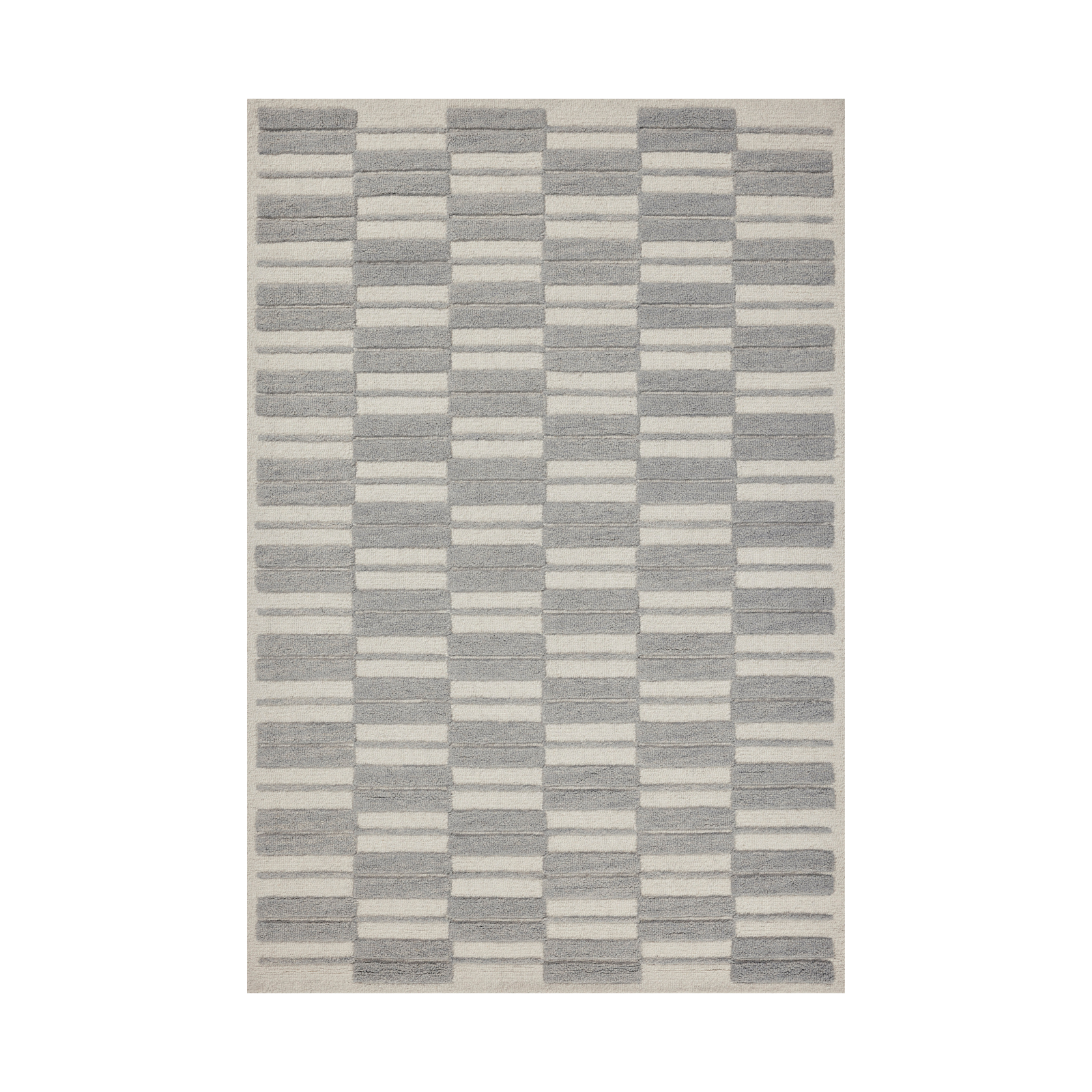 Chris Loves Julia x Loloi Bradley Ivory / Grey Rug 0-RUGS-wool Loloi