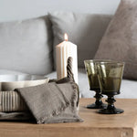 Ivory Ribbed Pillar Candle candle Estelle (Faire)