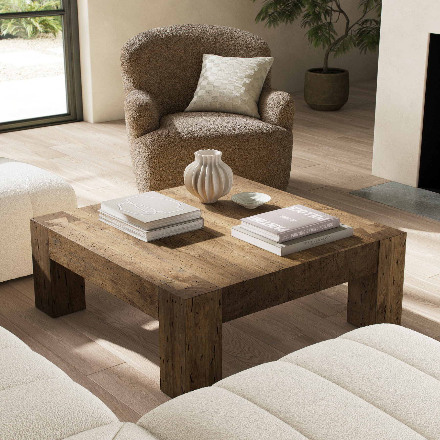 Amos Square Coffee Table 4 - a - FURNITURE - Coffee Table Four Hands