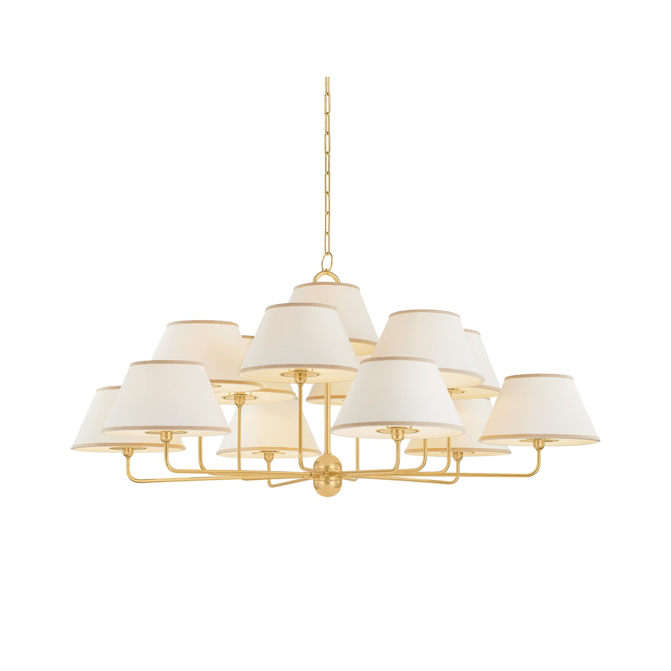 Durland Chandelier LIGHTING - Chandelier Hudson Valley Lighting Aged Brass Medium