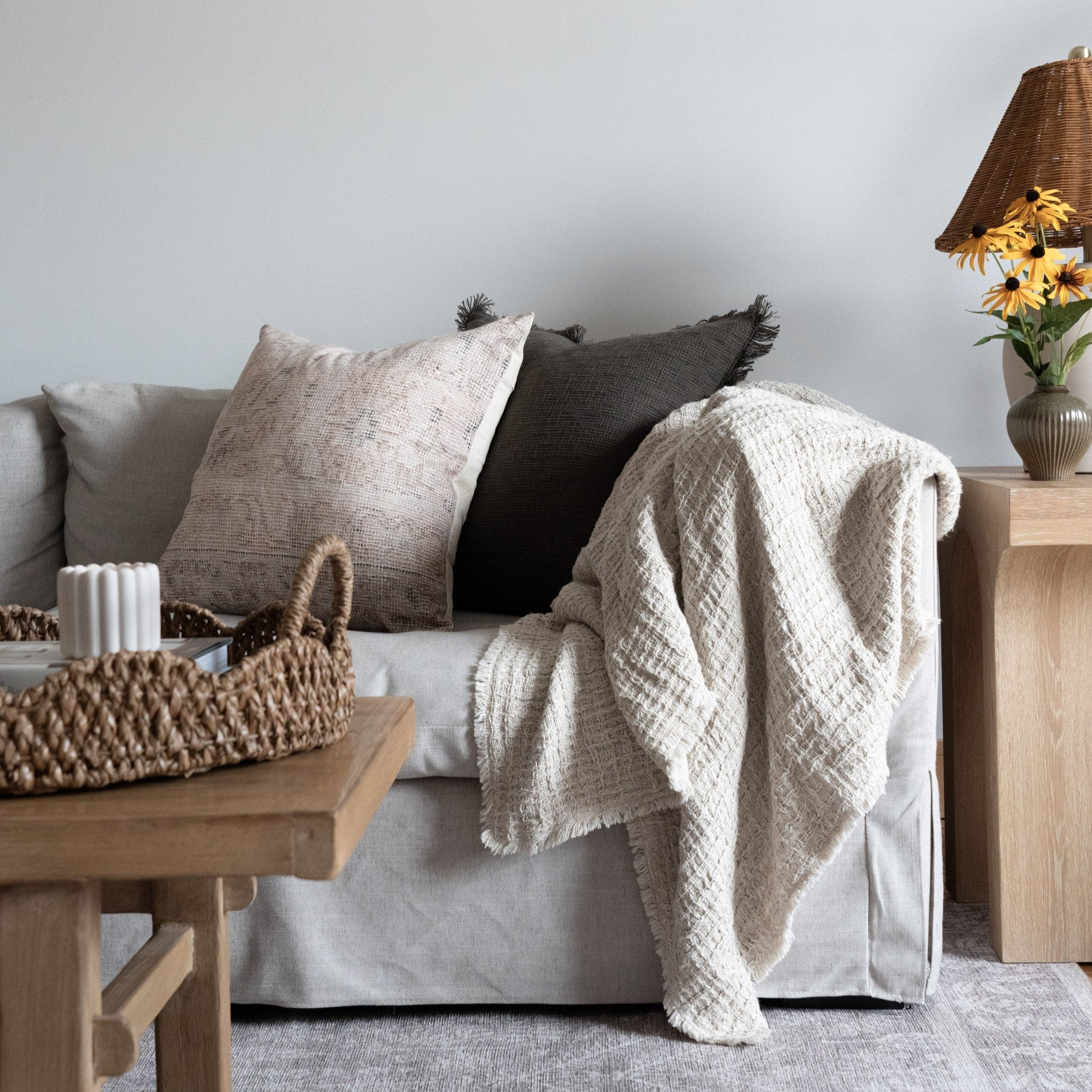 IN-STORE Amber Lewis x Loloi Celestia Natural Blue Pillow 1 - PILLOWS - essentials Loloi