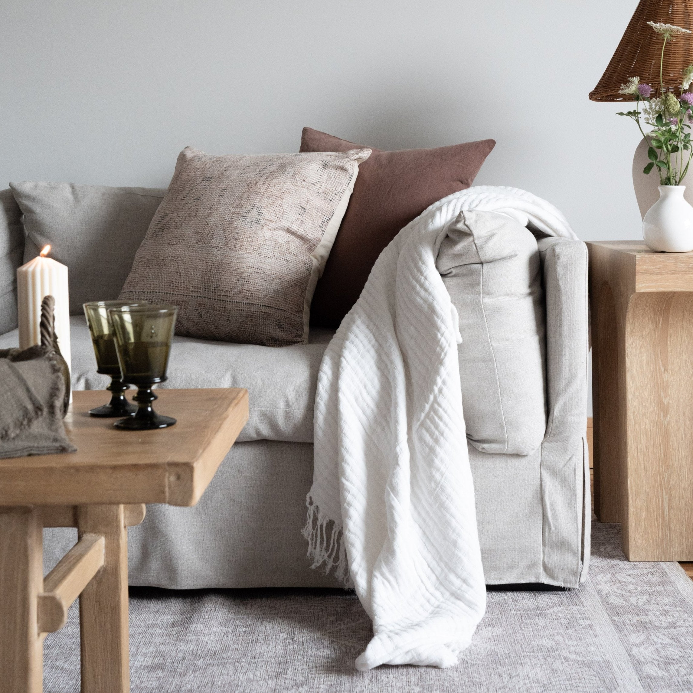 IN-STORE Amber Lewis x Loloi Celestia Natural Blue Pillow 1 - PILLOWS - essentials Loloi