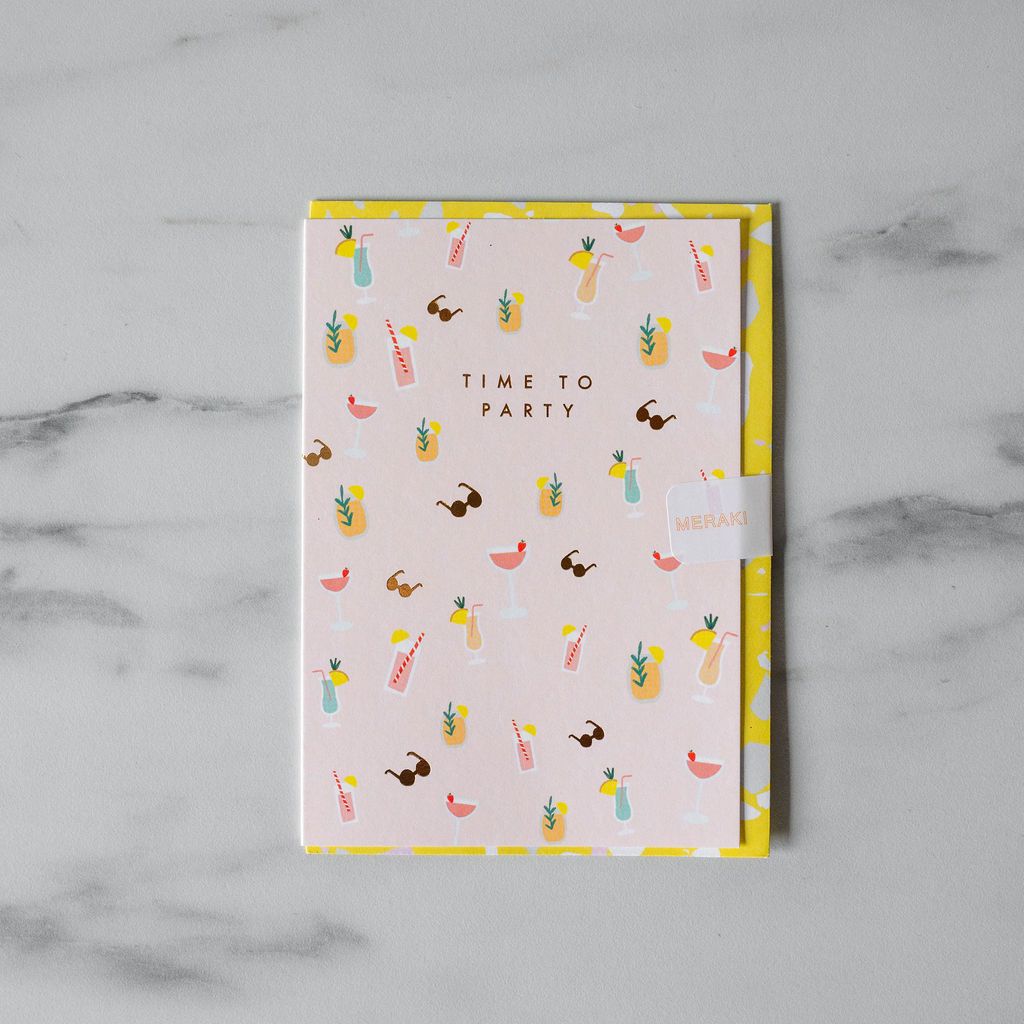Time To Party Card greeting card Meraki Greeting Cards (Faire)