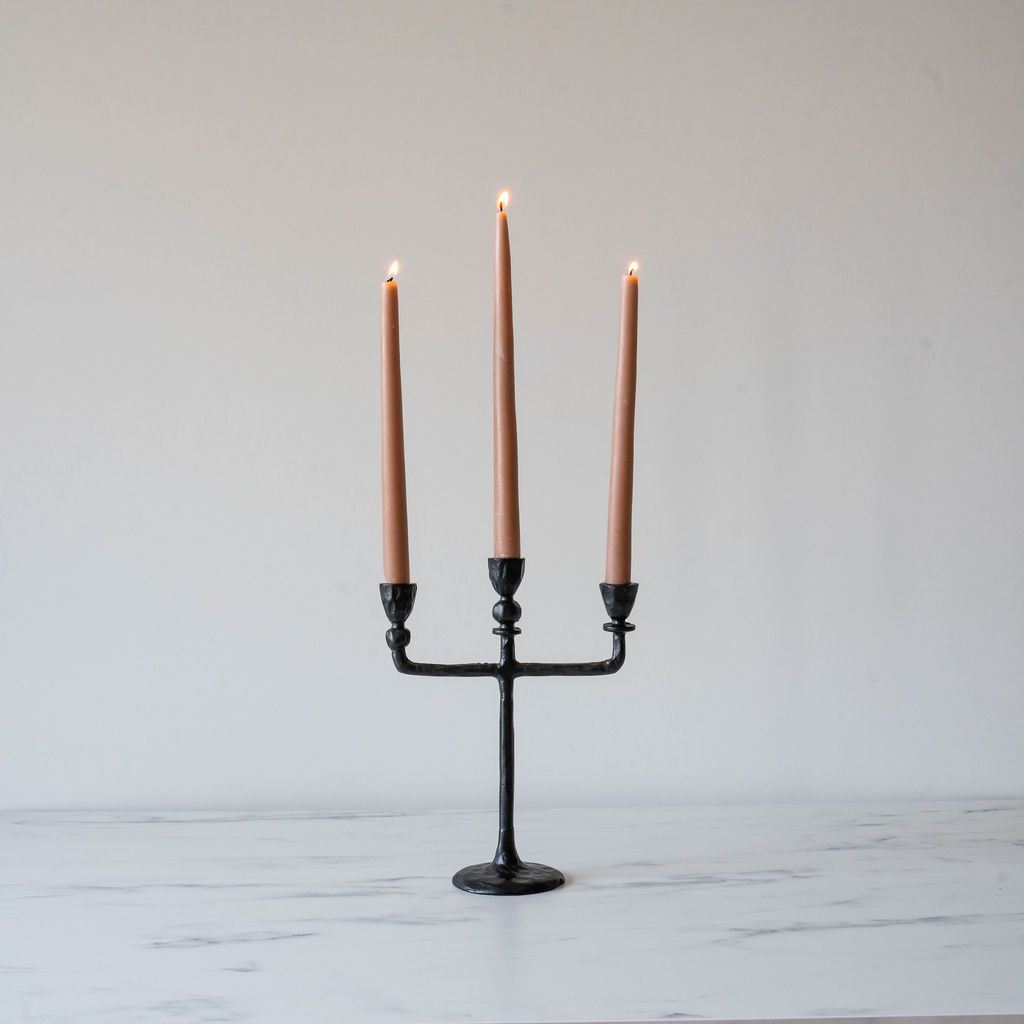 Hand Forged Candelabra Style Taper Holder candle holder Abbott Collection