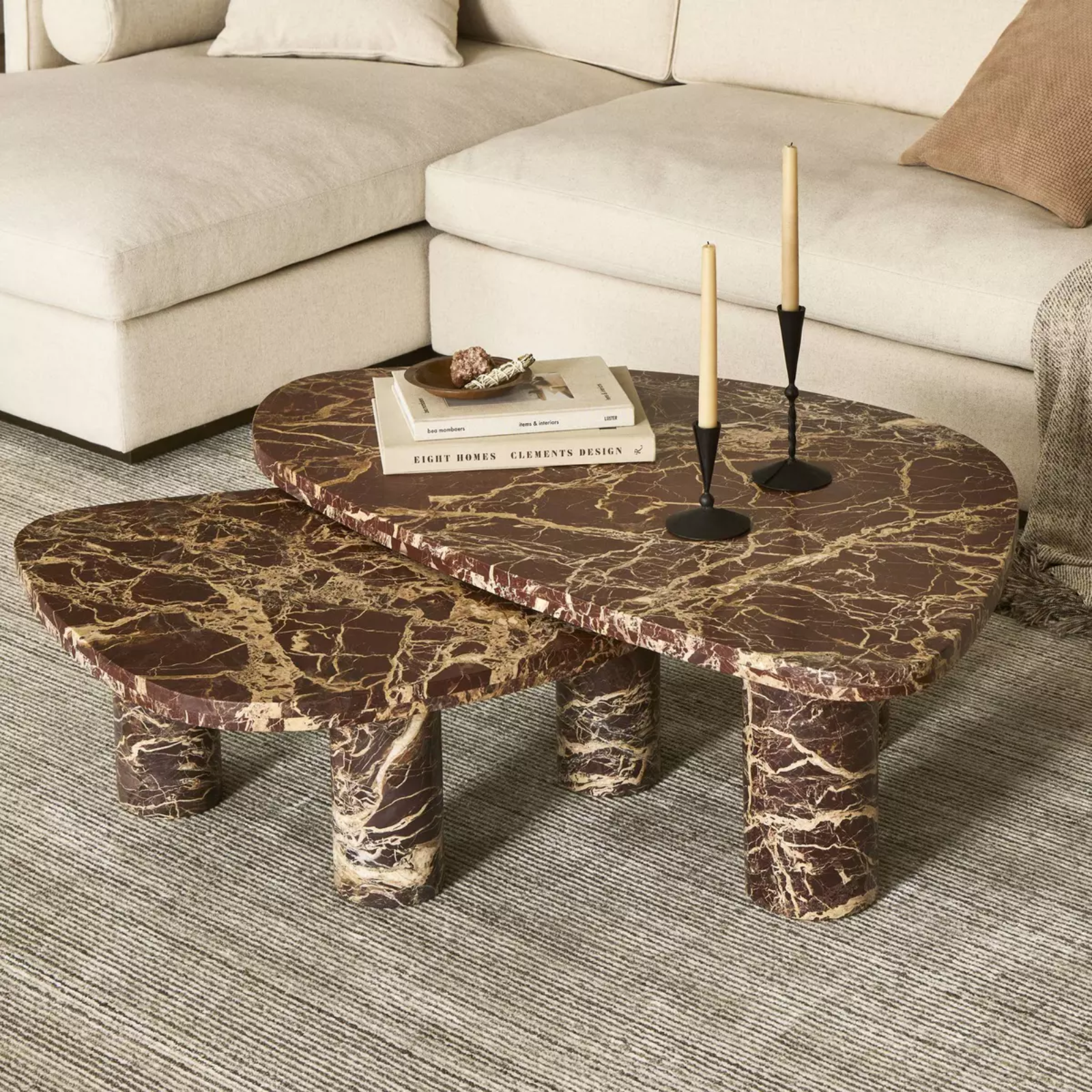Zion Nesting Coffee Table Set 4 - a - FURNITURE - Coffee Table - Round Four Hands