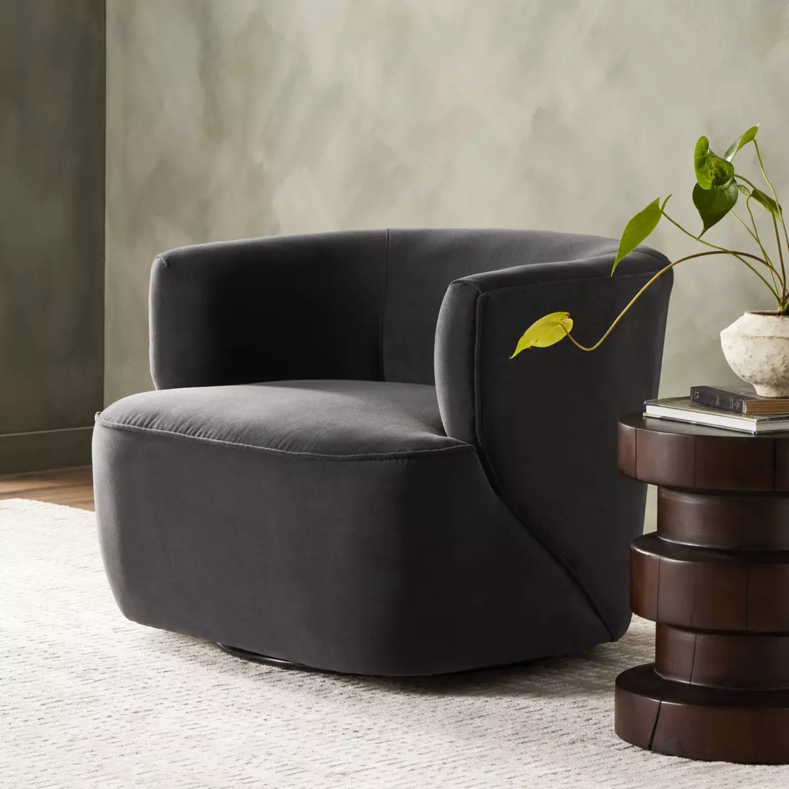 Mila Swivel Chair Four Hands