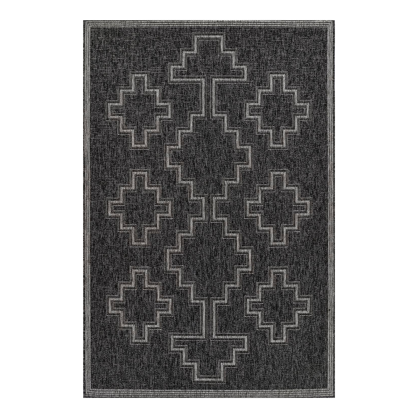 Harbor Black Trellis Outdoor Rug 5-Rugs - indoor/outdoor Momeni