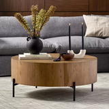 Emmanuel Drum Coffee Table 4 - b - FURNITURE - coffee table - round Four Hands