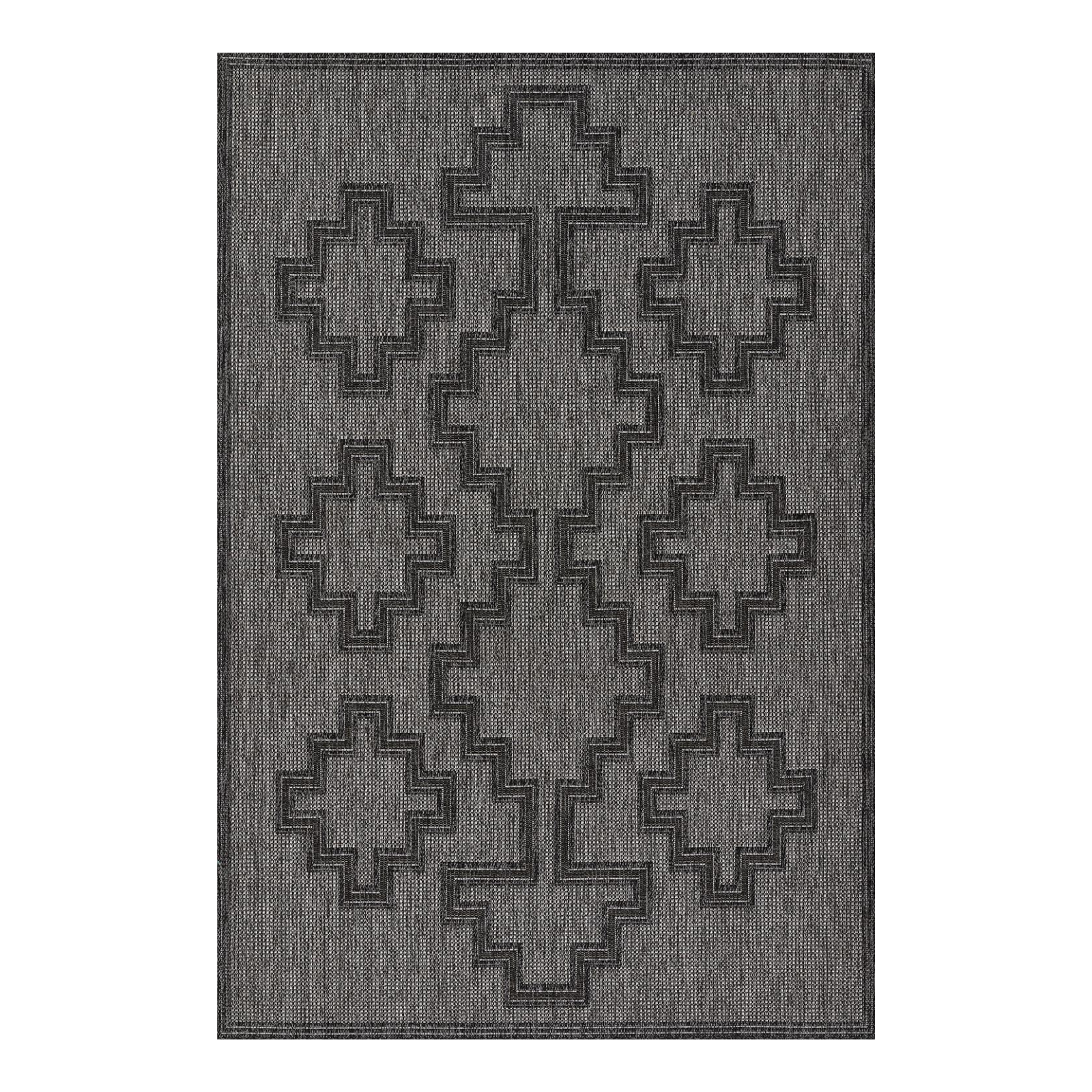 Harbor Charcoal Trellis Outdoor Rug 5-Rugs - indoor/outdoor Momeni