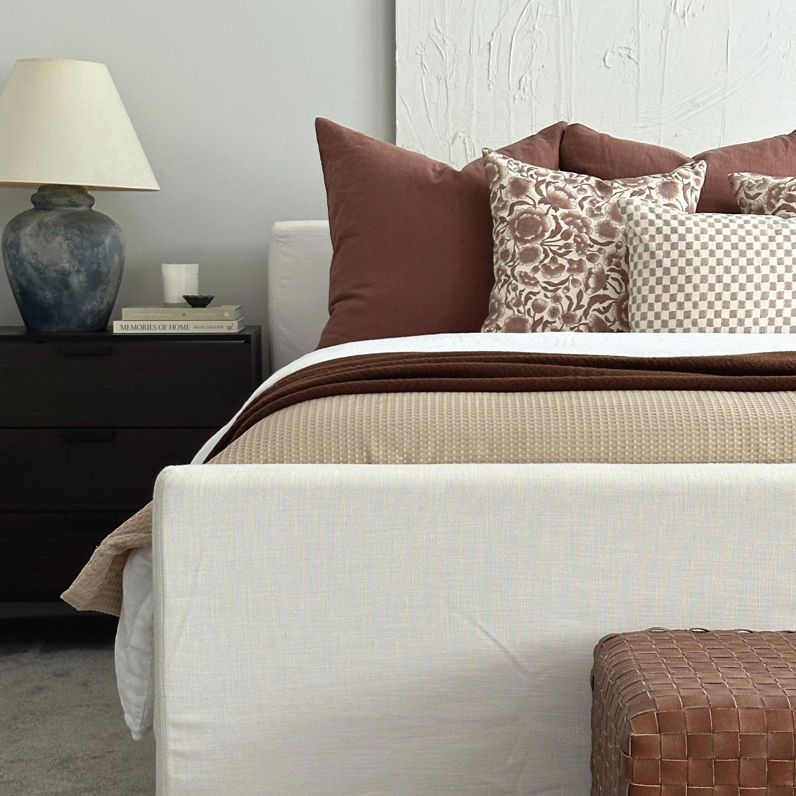 Thai Check Pillow Cover 1 - PILLOWS - Thai - neutral Rug & Weave Pillows