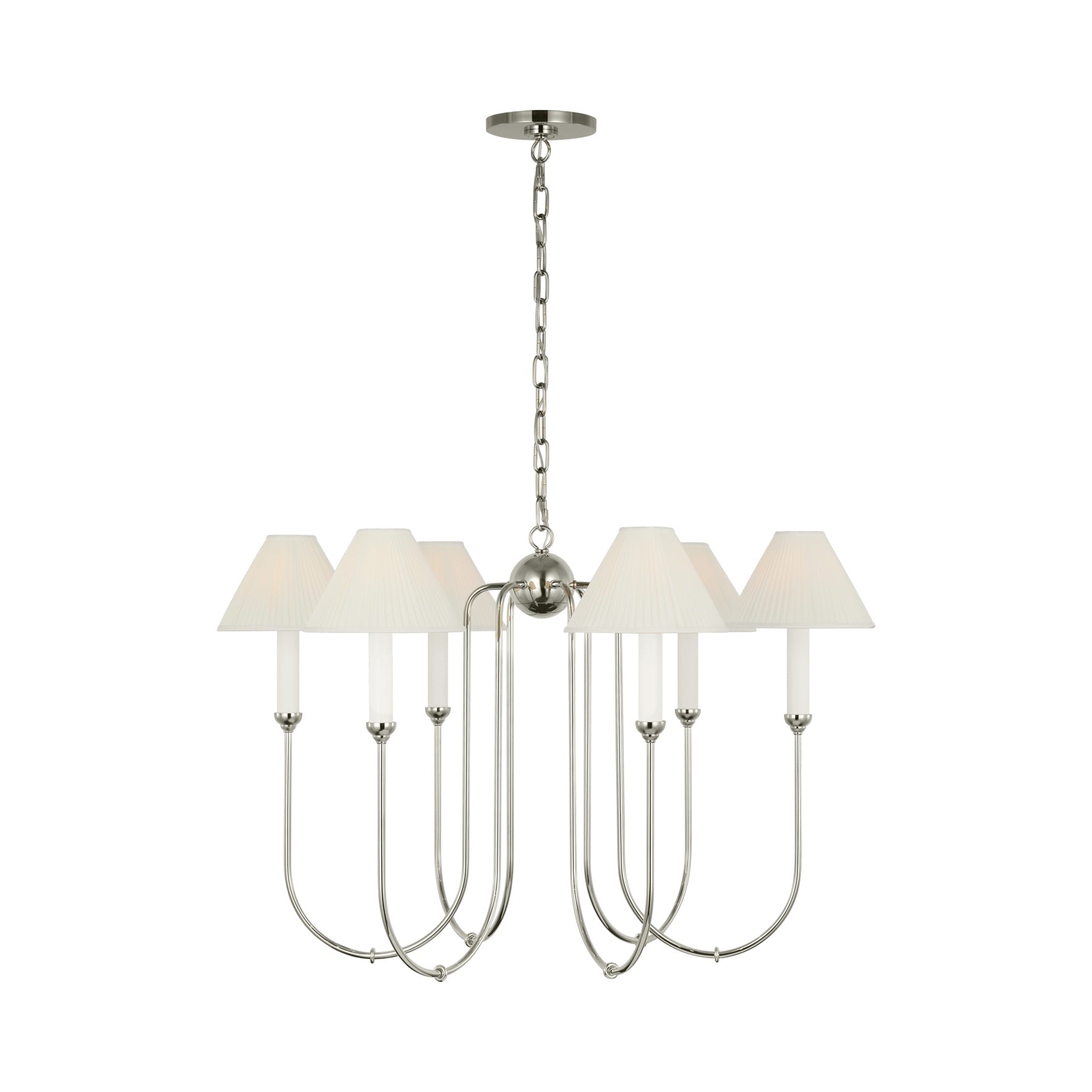 Ingela 36" Chandelier LIGHTING - chandelier Visual Comfort Polished Nickel